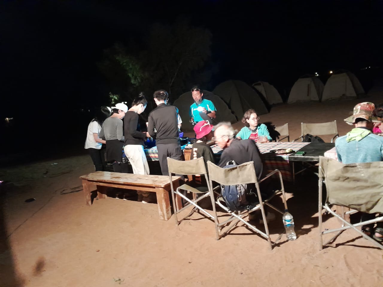 Outdoor evening camp experience